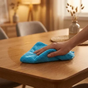 Customized Microfiber Housekeeping Towel Multi Surface Cleaning Cloth Durable Furniture Dusting Rags for Janitorial