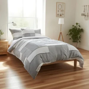 Customized Modern Eco-Friendly Hotel Quality Comforter Duvet Cover Sets Plain Dyed 3CM Cotton Bedding All-Season Sizes King Twin