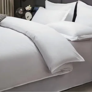 Customized Modern Hotel Bedding Set 100% Cotton 600TC Solid Color 4 Piece Bedding Set