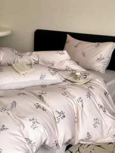 Customized Modern Luxury Comforter Set Flower Plant Pattern Digital Print Home Linen Cooling Lyocell 300tc Air-Permeable