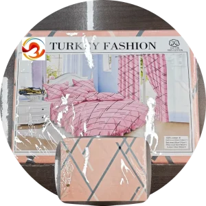 Customized Modern Printed Polyester 8 Piece Duvet Cover Set with Bedspread Quilted Bed Sheets Curtains Pillow