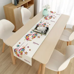 Customized Moon Castle Ramadan Table Runner Islamic Muslim Party EID Mubarak Decoration Ramadan Decoration