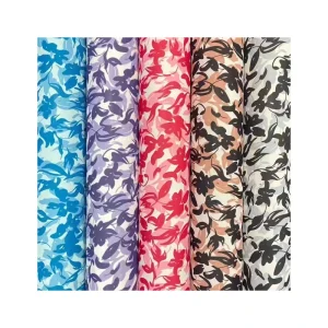 Customized Multi Colour Super Soft Luxury Floral Design Polyester Chiffon Fabric Printed for Summer Cold Thin Dress