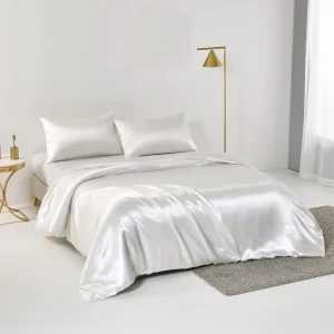 Customized Nature Bedsheets Set King Size Solid Color Comfortable Bedding Set