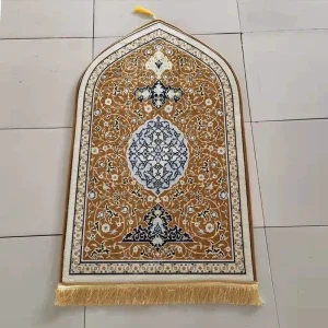 Customized New Design Handmade Machine Made Cushioned Non-Slip Washable Polyester 4’x6′ Trellis Shaggy Prayer Mat
