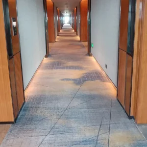 Customized Pattern Abstract Geometric Modern Luxury 5 Star Hotel Carpet Nylon Material Printing Design Wall to Wall Carpet