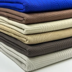 Customized Pattern Color 95 Polyester 5 Spandex Knitted Soft Jacquard Fabric for Winter Sweaters