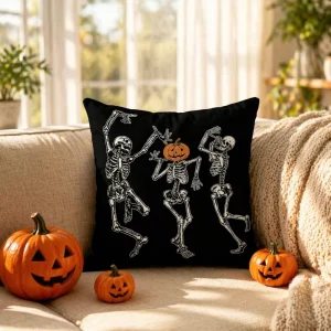 Customized Pattern Outdoor Linen/Plush Throw Pillow 45x45cm Eco-Friendly Festival Halloween Decor Pillow Decorative