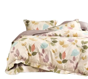 Customized Pigment Print Bedding Fabric Heart Print Bedding Flower Print Bedding Duvet Cover Set