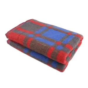 Customized Plaid Design Comfortable Wool Throw Moving Blankets