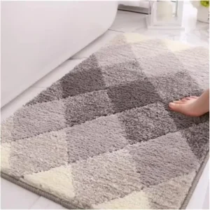 Customized Polyester Tufted Bath Mats Non Slip Super Absorbent Machine Washable High Pile Home & Hotel Use
