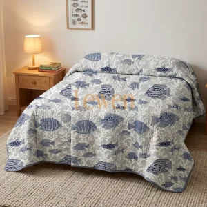 Customized Premium Lightweight Quilted Polyester Eco-Friendly All-Season Modern Print Design Luxury Bedding Set