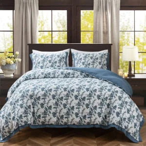 Customized Printed 3Pcs Washed Cotton Duvet Cover Set with Pillowcase for King Size Bed