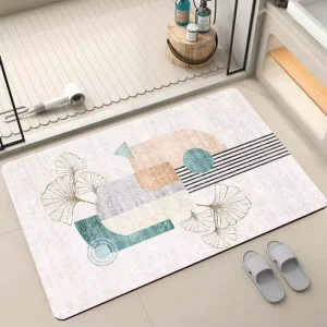 Customized Printed Anti Fatigue Kitchen Floor Mats Non slip Machine Made PET Friendly Eco friendly Polyester Bath Mat