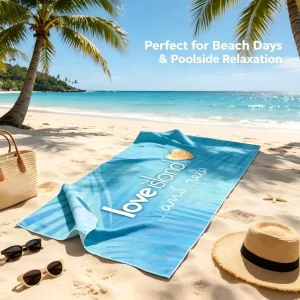 Customized Printed Microfiber Summer Beach Towel for Sports Use
