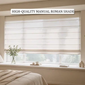 Customized Privacy Light Filtering Fabric Roman Shades Interior Textile Roll up Shutters Roman Roller Blinds for Windows