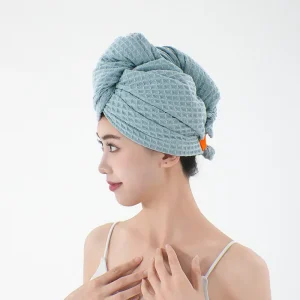 Customized Quick Dry Hypoallergenic Microfiber Twill Triangle Hair Wrap Turban Antimicrobial Eco Friendly Machine Hair Drying