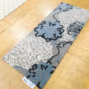 Customized Size Floral Pattern Runner Gallery Hallway Rug Hand Tufted Classical Bamboo Silk Oriental Carpet Non Slip Thick Pile