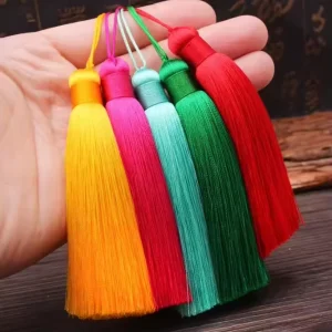 Customized Size Silk Like 100% Rayon Jewelry Tassel for Garment and DIY Handcraft Embellishment