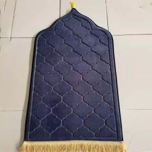 Customized Soft Islamic Prayer Carpets Thickened Raschel Flannel Memory Foam Praying Mat Irregular Embossed Non Slip Floor Rug