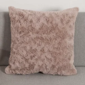 Customized Square Decorative Throw Pillows Covers Rabbit Fur Knitted Washable Pillowcase with Closed Zipper Design Customizable