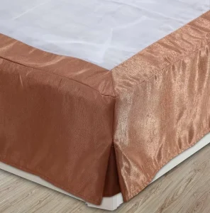 Customized Stripes Design Elastic Ruffled Bed Skirt