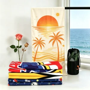Customized Sublimation Beach Towel Printing Outdoor Use Soft Absorbent Swimming Shawl Quick Dry Hypoallergenic Beach Towel
