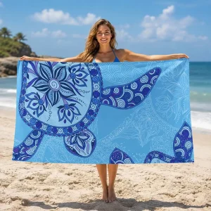 Customized Suede Sand Free Microfiber Printed Logo Quick Dry Absorbent Summer Beach Bath Towel
