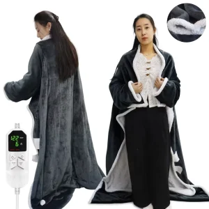 Customized Thick Warm Queen Size Plush Throw Fluffy Heated Blanket Robe Electric Blankets for Winter