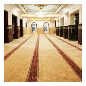 Customized Traditional Arabic Carpet Design for Mosque Masjid Prayer Room with High Quality Machine Made Runner Mat Rug