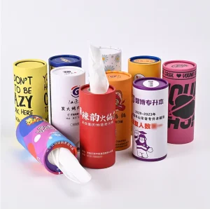 Customized Tube Box Packing Car Tissue Portable Promotion Car Napkins Tissue Paper