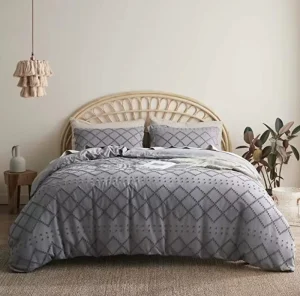 Customized Twin Full Queen King Cut Flower Polyester Color Comforter Set Duvet Cover Set with Pillow Case