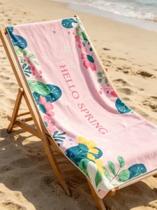 Customized Ultra fine Fiber Cartoon Digital Print Eco Friendly Sand Free Beach Towel Realistic Patterns Quick Drying Water