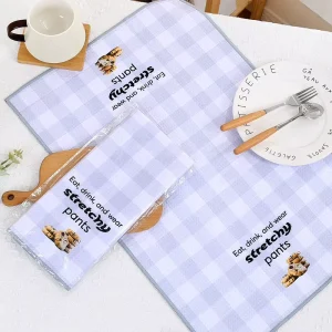 Customized Waffle Digital Printing Kitchen Tea Towel Personalized Soft Water Absorbent Manufacturer Dish Towels