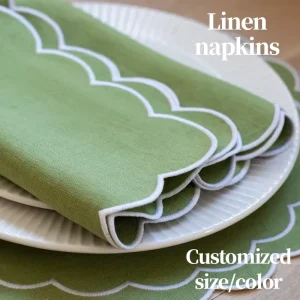 Customized Wedding Napkins Handmade Reusable Linen Placemats for Restaurants Place Mats and Hotels
