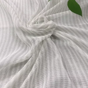 Customized White IFR Linen Like Curtains Sheer Fabric