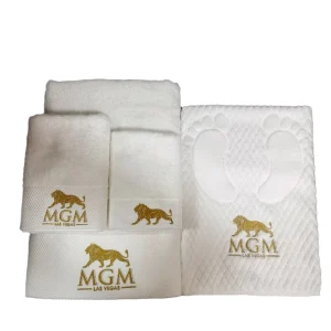 Customized Wide Forged No Pattern Hotel Star Rated Face Towels Bath Towels Floor Mats Sets Free Customized Logo Factory