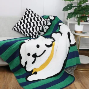 Customized Winter Bed Blanket Large Double Layer New Design Polyester Sherpa Soft Knitted Plush with Solid Pattern