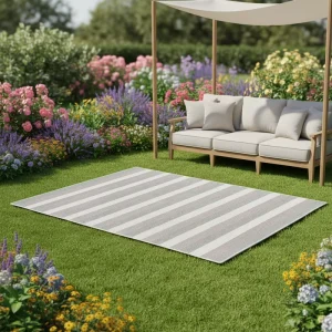 Customized Woven Eco-Friendly Washable Home Outdoor Rugs UV Resistant Waterproof Reversible Polypropylene Carpet Balcony Porch