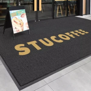 Customized logo Doormats Welcome Entrance Front Door Mats Anti slip Cushion Door Mat Anti Fatigue Pvc Coil Mat Floor Carpet