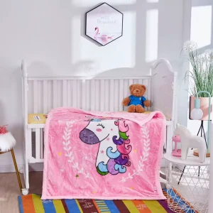 Cute 100% Polyester Blanket for Kids Printed Mink Blanket 2 Ply Raschel Blanket