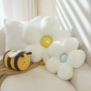 Cute Bee Plush PP Cotton Filled Cushion Sofa Throw Pillow Photo Decor Prop