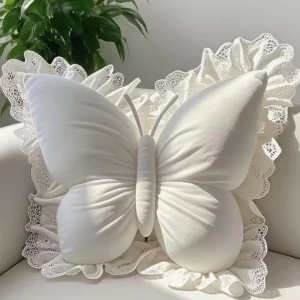 Cute Butterfly Shape Woven Plush Toy Washable Cartoon Decoration Pillow for Children’s Room Beautiful Cartoon Decoration Cushion