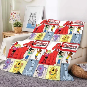 Cute Cartoon Dog Plush Blanket Super Soft Cozy Warm Thick Portable Home Sofa Blanket Travel Fleece Flannel Throw Blankets