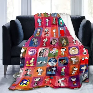 Cute Cartoon French Series Polyester Flannel Blanket Customizable All season Use Lunch Break Camping Factory Direct Sales