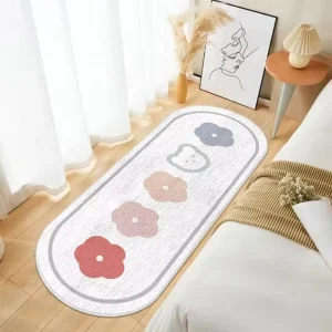 Cute Cartoon Fresh Runner Mats Girl Bedroom Bedside Carpets Premium Cold proof Carpet for Living Room Bay Window