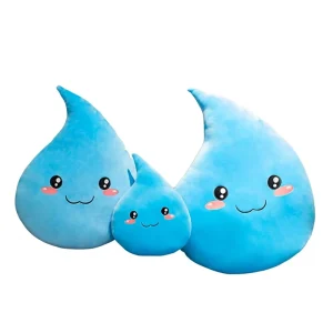 Cute Cartoon Water Drop Plush Throw Pillow Xixi Model PP Cotton Filled 25 55cm Sizes Company Event Gift Home Decor Doll for