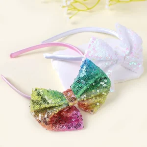Cute New Sequin Bow Headband Children’s Princess Hair Clip Accessory Hairpin Big Bow Party Hairband