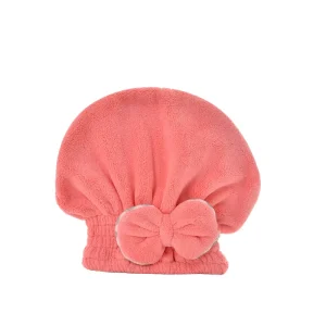 Cute Super Absorbent Elastic Shower Cap Soft Coral Velvet Material Waterproof Quick Dry Thick Daily Cleaning Princess