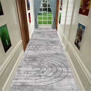 Cuttable Persian Style Runner Rug Washable Full Roll Carpet for Hallway Entryway Living Room Home Use